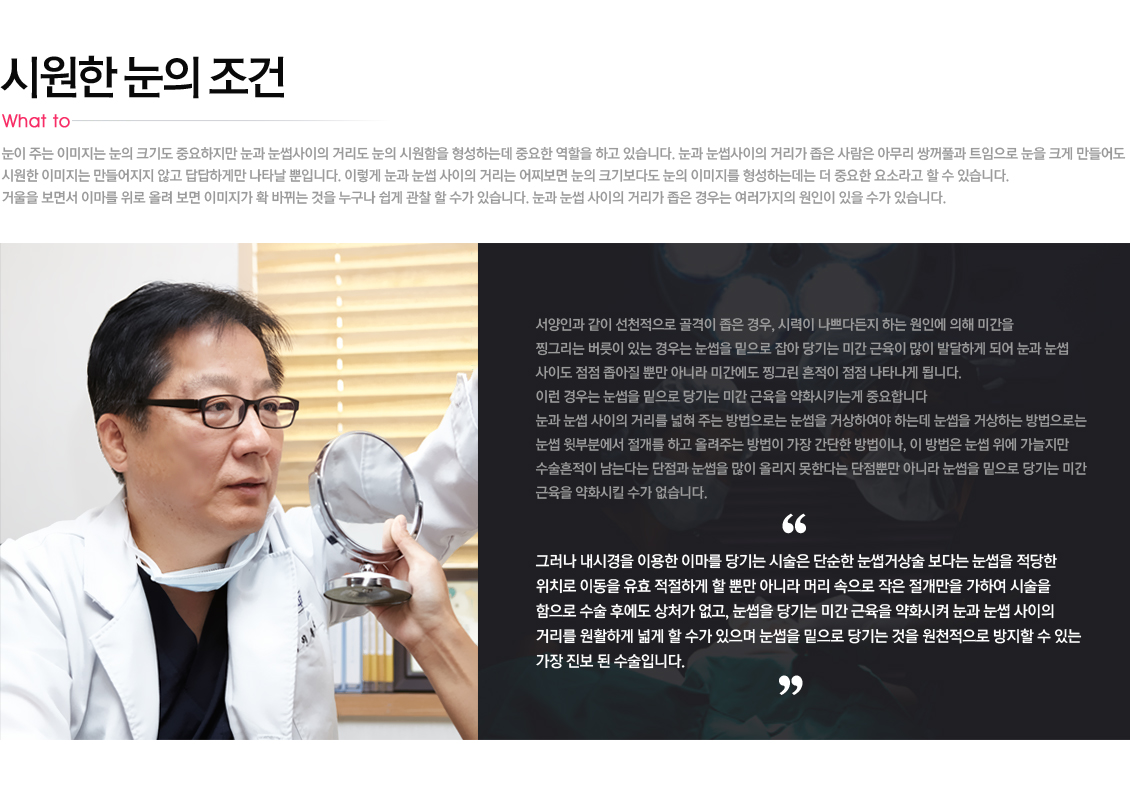 시원한 눈의 조건