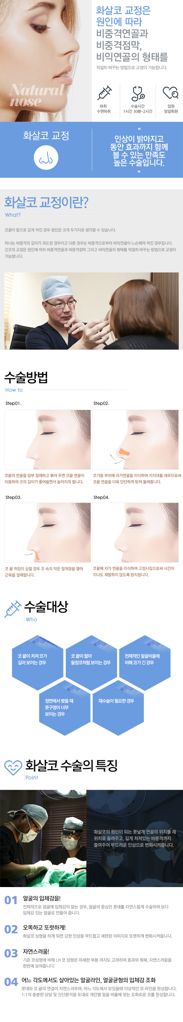 화살코의 교정