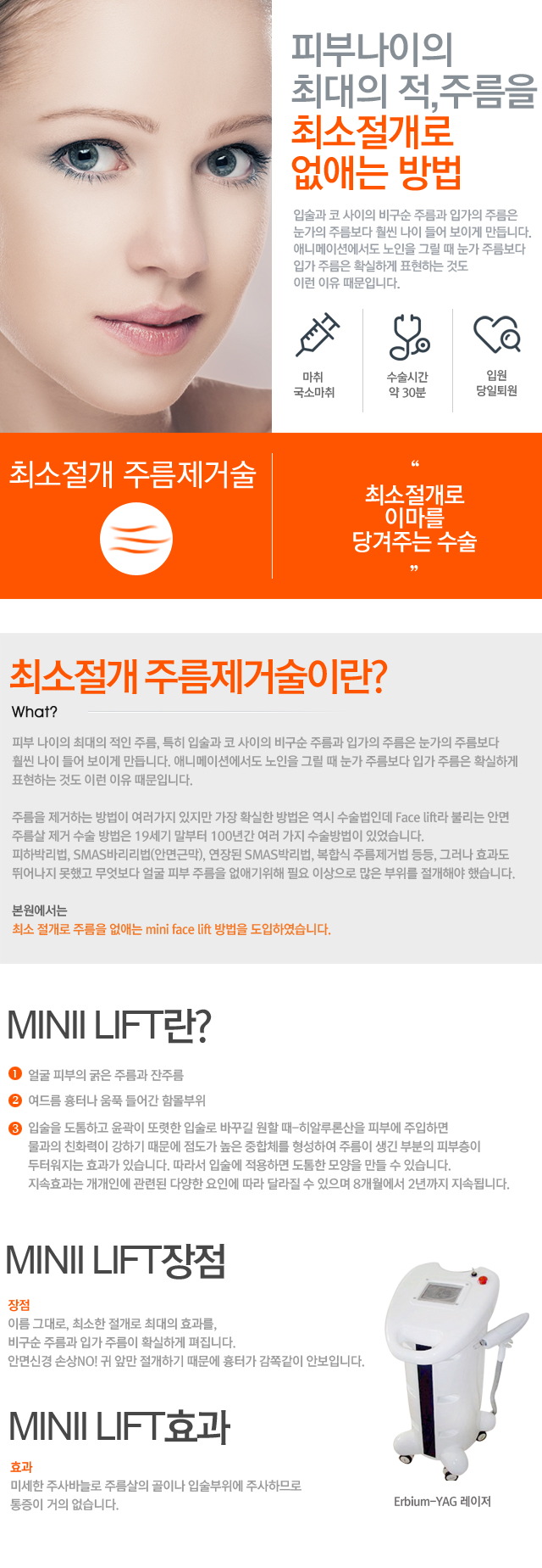 최소절개 주름제거술